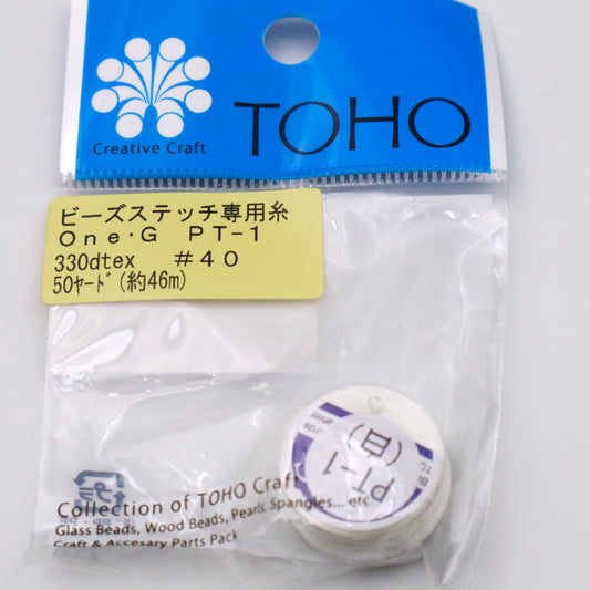 One-G Toho Beading Thread Nylon 50 yards-White