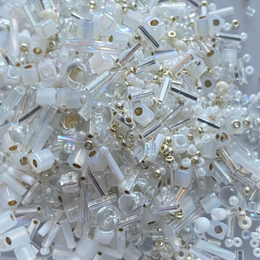 Miyuki Mixed Glass Beads -3111Mix White-10 Grams