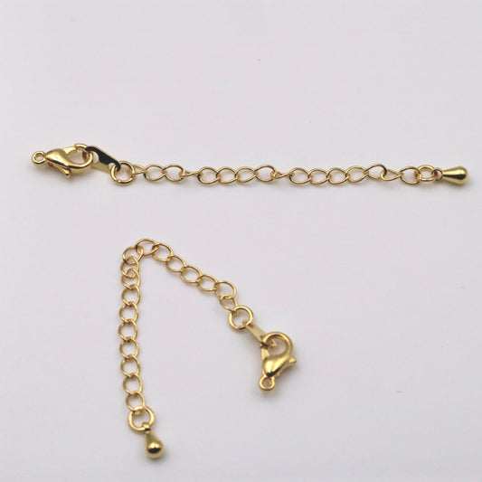 18K Gold Plated Lobster Clasps with Extender Chain