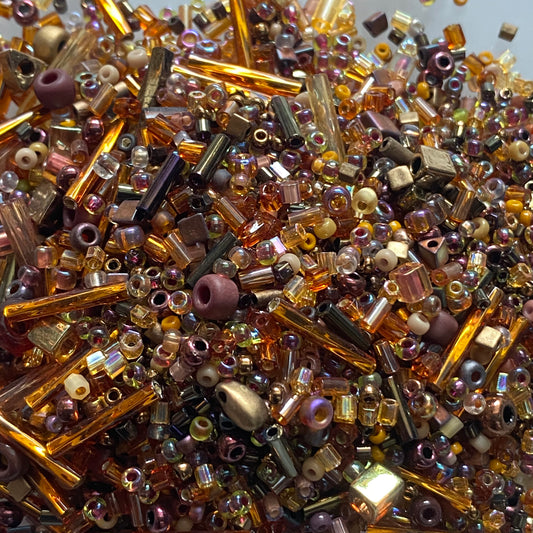 Miyuki Mixed Glass Beads -3120Mix Brown-10 Grams