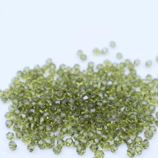 Swarovski 5301 3mm Bicone Bead Olivine 228