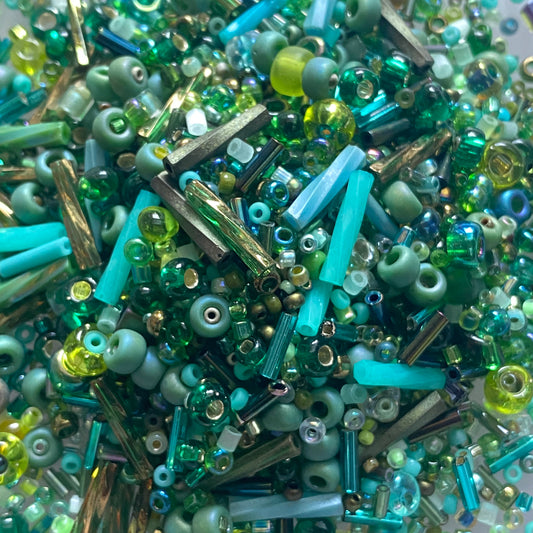 Miyuki Mixed Glass Beads -3116Mix Green-10 Grams