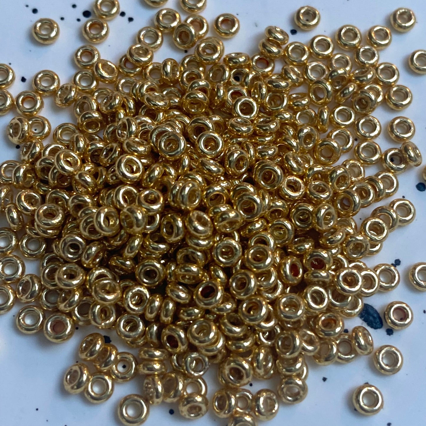 Toho Demi Round Beads Starlight Gold Galvanised Permanent Finish TN-PF557 8/0 5 grams