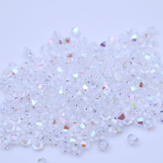 Preciosa 451 69 302 Rondelle Bicone Bead 4mm Crystal Glitter