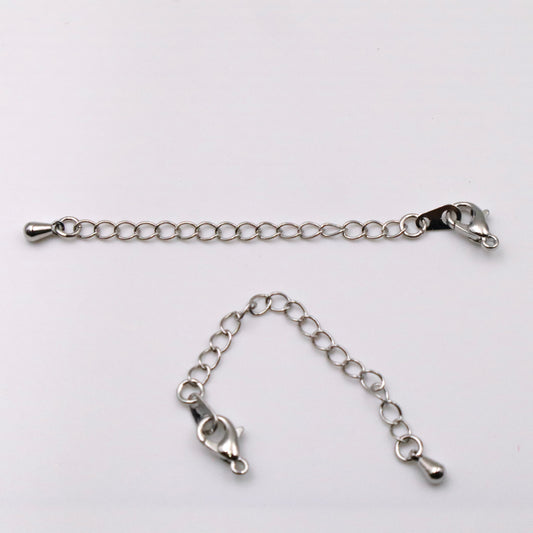 Platinum Plated Lobster Clasps with Extender Chain