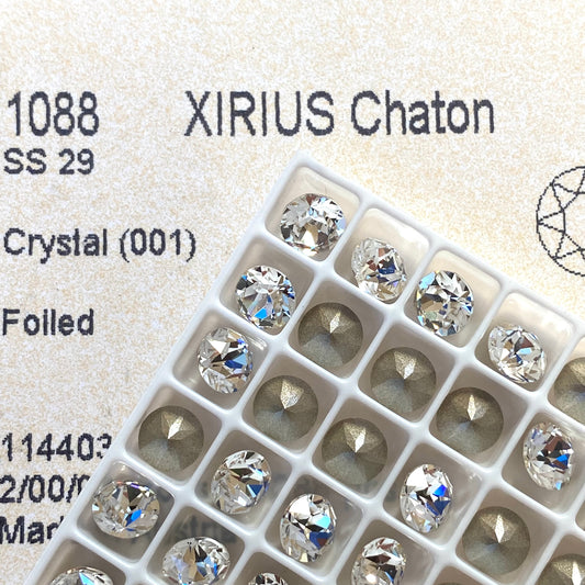 Swarovski 1088 SS29 Chaton Round Stones Pointed Back Crystal Foiled 001F