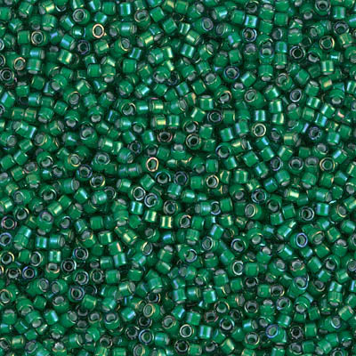 MIYUKI 11/0 Delica Bead DB1788 White Lined Emerald AB