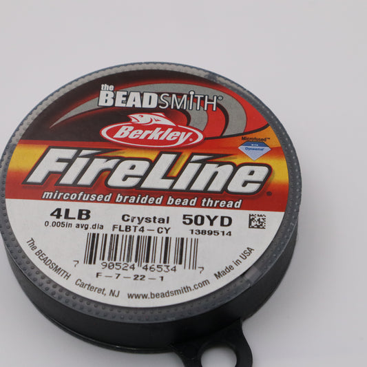 Beadsmith Fireline Microfused Braided Bead Thread 4LB 50 Yard in Crystal