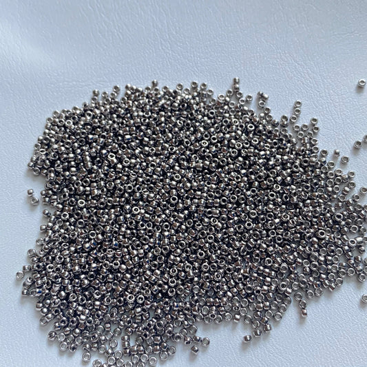 Toho 711 Round Seed Bead Nickel Plated 11/0 2mm