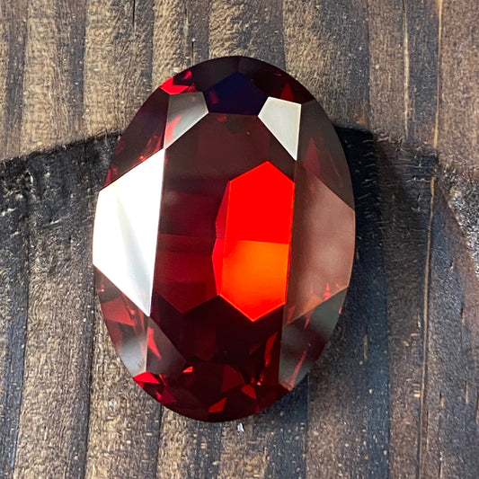 Swarovski Large Oval Fancy Stone 4127 30*22mm Crystal Red Magma Foiled