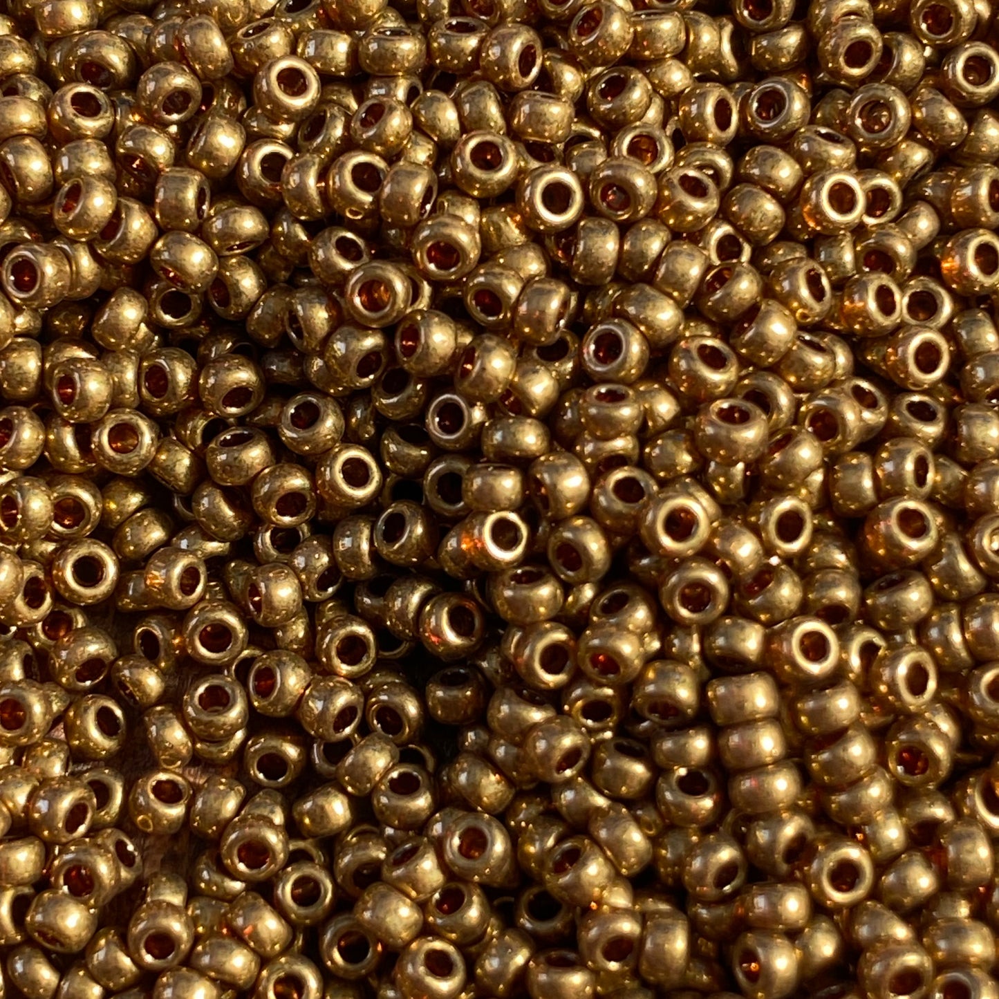 MIYUKI 11/0 2mm Seed Bead Round Rocailles 457L Metallic Light Bronze