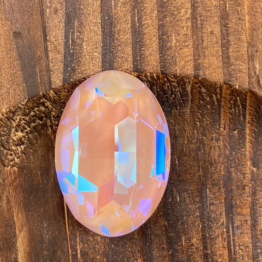 Swarovski Large Oval Fancy Stone 4127 30*22mm Crystal Dusty Pink DeLite Unfoiled L149D